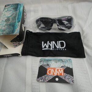 Wynd Blocker Sunglasses Mens Black Wind Resistant Wrap Shield Eyewear